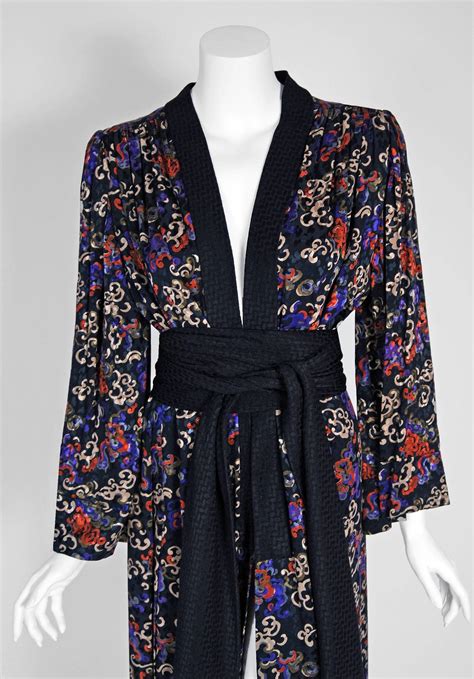 yves saint laurent pink kimono duster|Yves Saint Laurent Kimono .